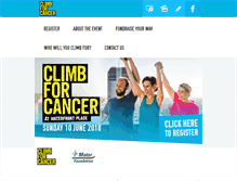 Tablet Screenshot of climbforcancer.org.au